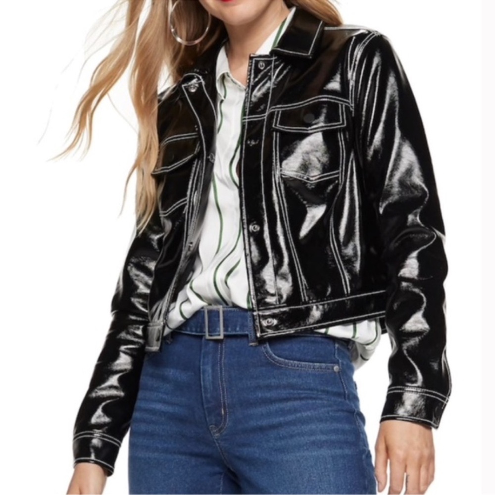 NINE WEST PATENT LEATHER JACKET